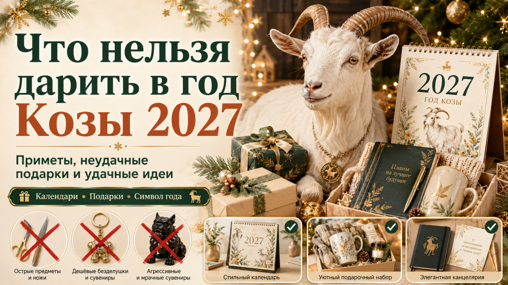 Что нельзя дарить в год Козы 2027