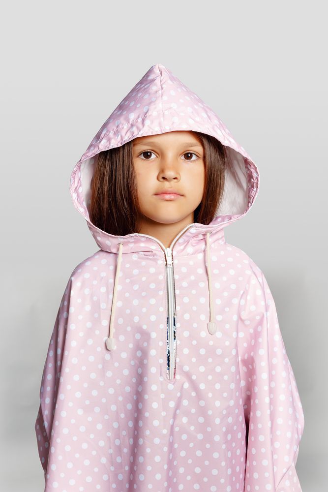 Дождевик-пончо детский AquaStop Kids на заказ, разноцветный,6-8 лет
